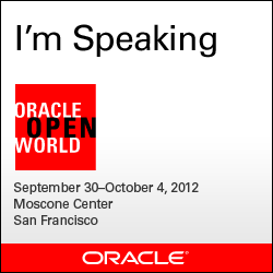 Speaking at Oracle Open World 2012